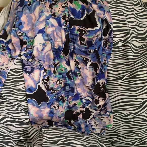 NY Collection Multicolor Abstract Blouse - Picture 4 of 5